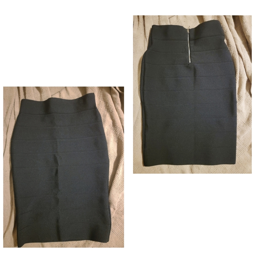 Cute pencil skirt with a lined pattern